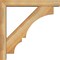 Ekena Millwork Balboa Block Rough Sawn Bracket w/ Offset Brace, Western Red Cedar, 4"W x 20"D x 20"H BKT0402X20X20BOA05RWR - alternate 3